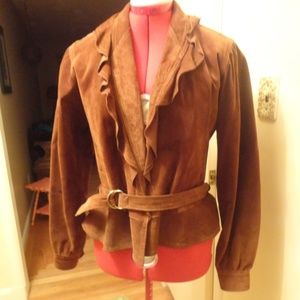 Vintage Ann Taylor RARE - 80s SUEDE JACKET-SMALL 8
